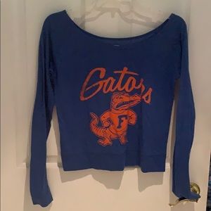 Florida Gators long sleeve wide neck graphic tee